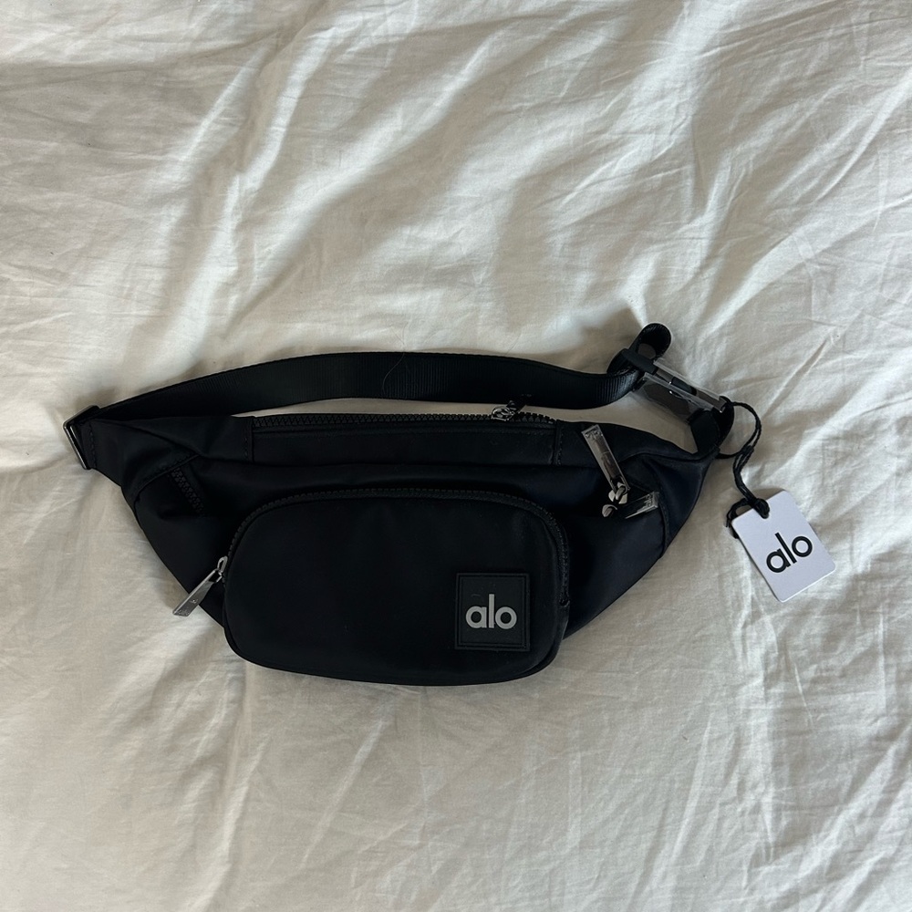 ALO Yoga Black Nylon Waist Bag / Belt Bag